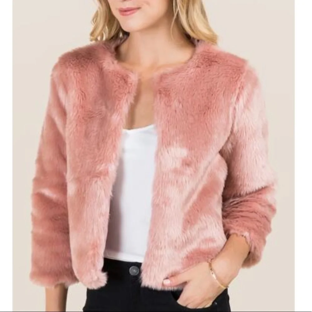 Pink Fur coat - Picture 2 of 10